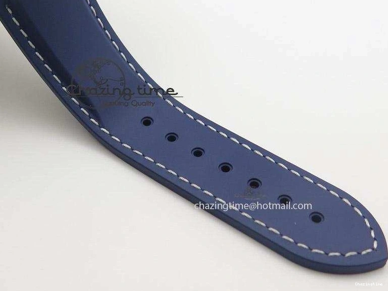 0213 HighPerformance Seamaster Planet Ocean GMT 600M Blue Dial SS On Blue Rubber Strap A 8278